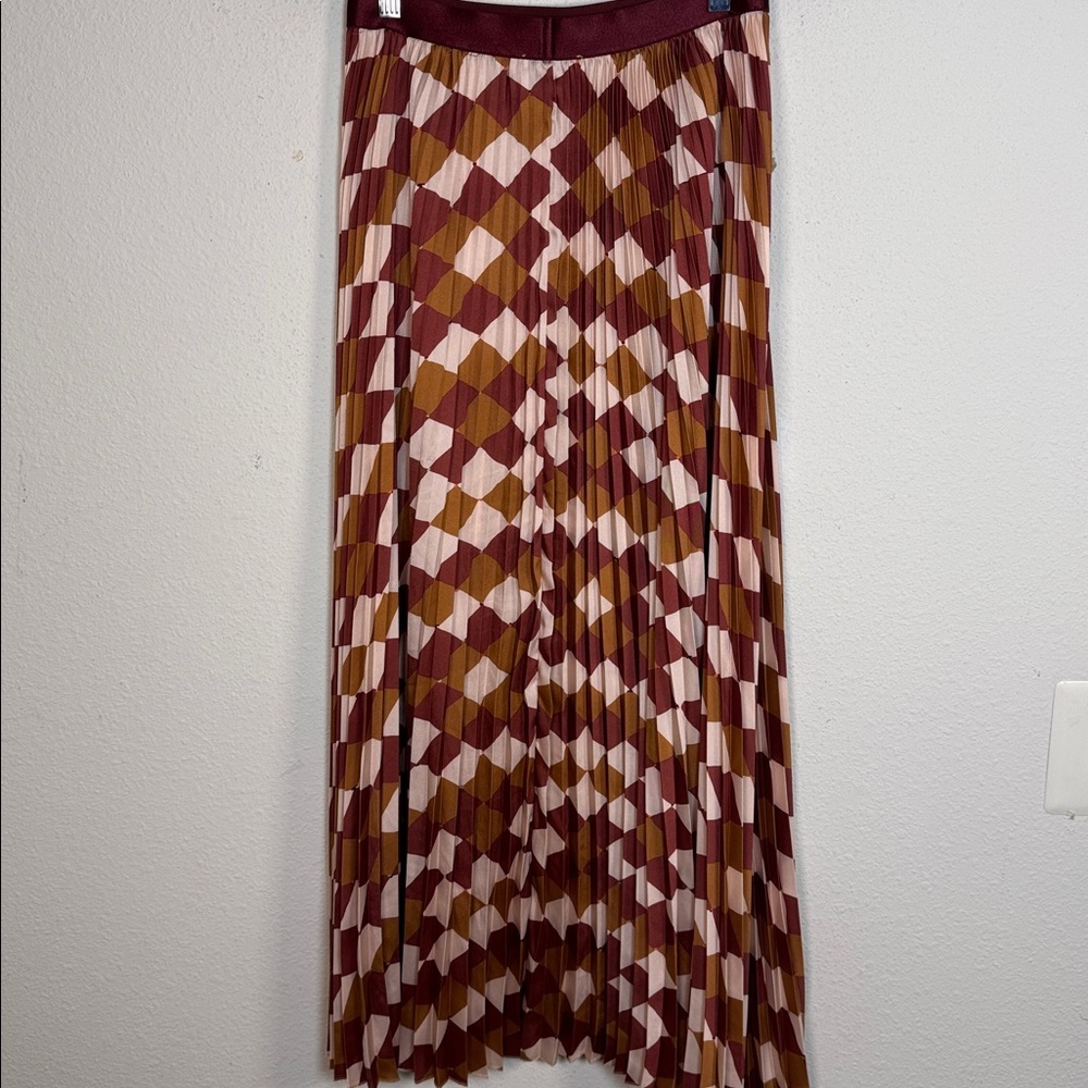 Forte Forte My Skirt Pleated Diamante Print skirt -Tierra size 6 - Picture 7 of 12